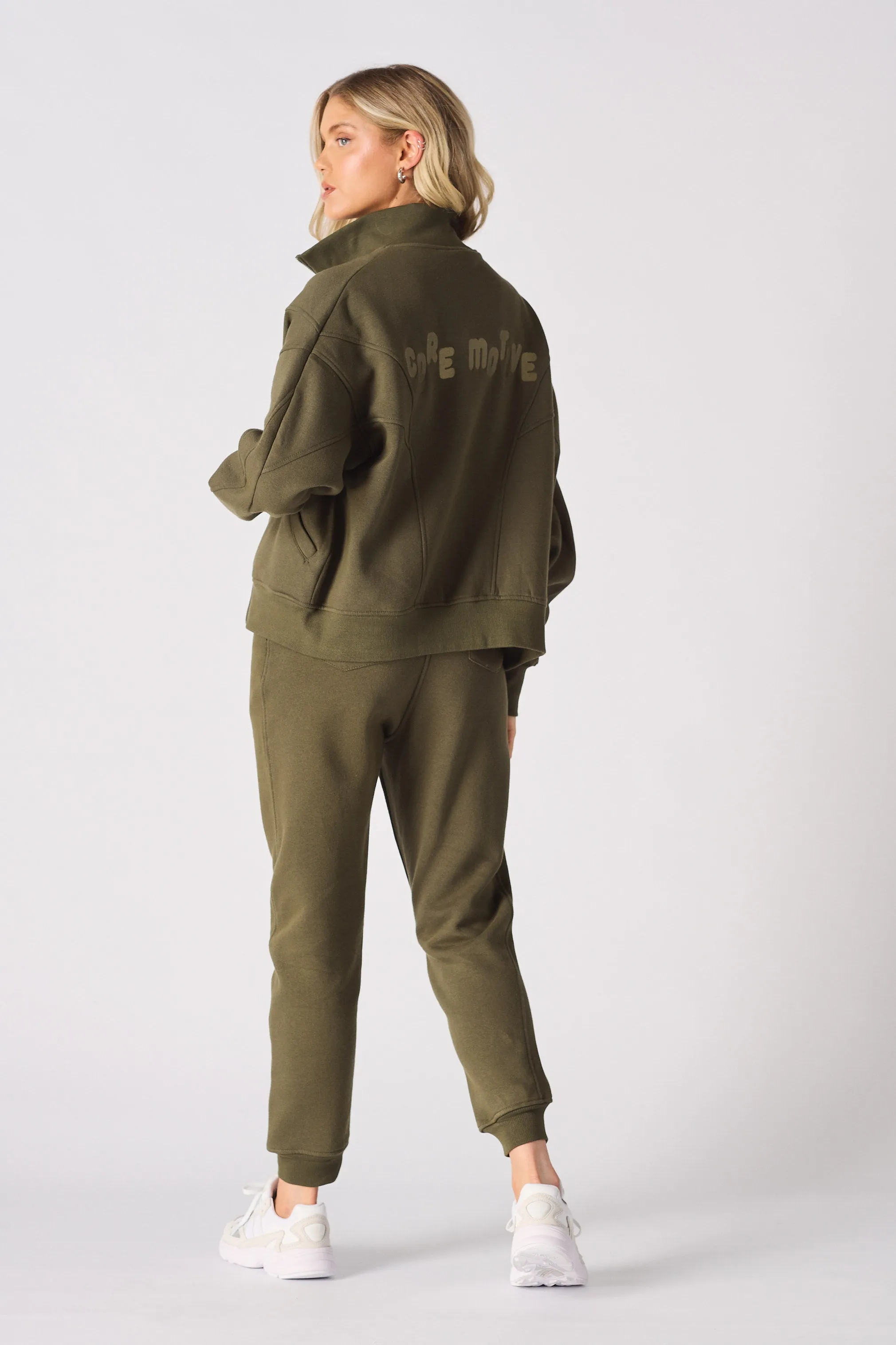 ZIP UP SWEATSHIRT - GREEN