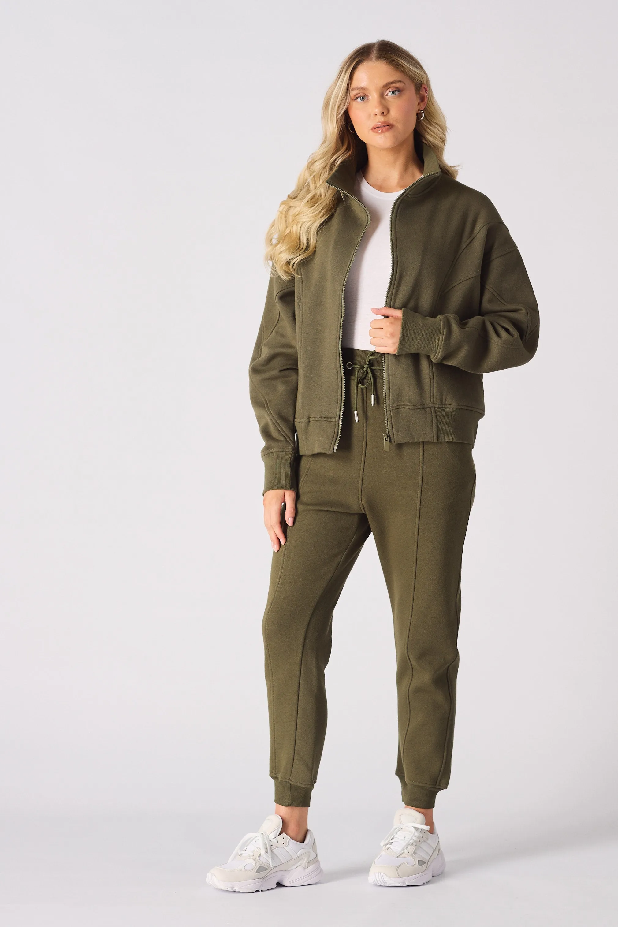 ZIP UP SWEATSHIRT - GREEN